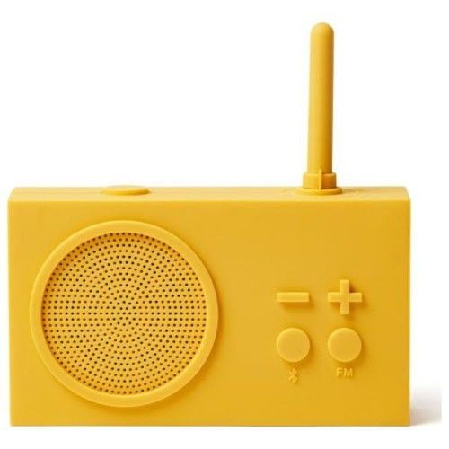 Radio przenośne, wodoodporne Bluetooth, Tykho 3, żółte – Lexon