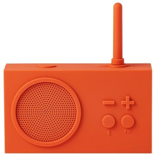 Radio przenośne, wodoodporne Bluetooth, Tykho 3, pomarańczowe - Lexon