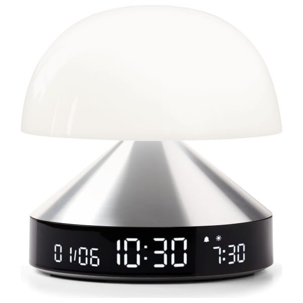 Budzik z lampką Mina Sunrise, aluminum – Lexon