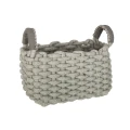 Kosze bawełniane plecione Tricot, szare, 3 szt - Atmosphera