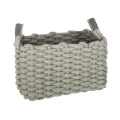 Kosze bawełniane plecione Tricot, szare, 3 szt - Atmosphera