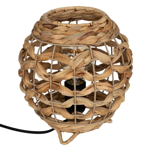 Mała lampa stołowa pleciona z hiacyntu wodnego Sand - Atmosphera
