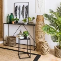Lampa podłogowa pleciona z hiacyntu wodnego Sand - Atmospherap
