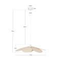 Lampa wisząca kwiat, beżowa - Atmosphera