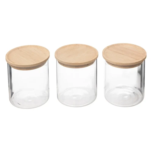 Szklane pojemniki kuchenne Hermet Hevea 0.35L, 3-pak - 5five