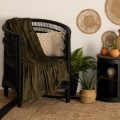 Koc flanelowy 130x180, khaki - Atmosphera