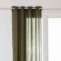 Lniana zasłona na przelotkach Linah 130x260, khaki - Atmosphera