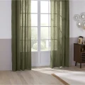 Lniana zasłona na przelotkach Linah 130x260, khaki - Atmosphera