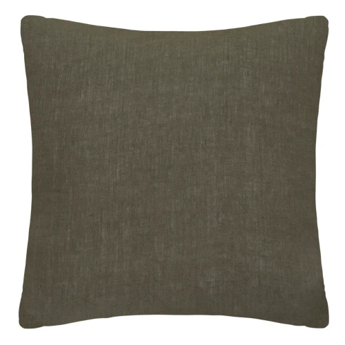 Poszewka na poduszkę 65x65, z lnu Linah, khaki zielona - Atmosphera