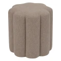 Designerska pufa tapicerowana Floral, taupe - Atmosphera