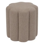 Designerska pufa tapicerowana Floral, taupe - Atmosphera
