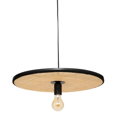 Płaska lampa wisząca rattanowa Olme - Atmosphera