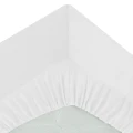 Prześcieradło bawełniane z gumką 160x200, Oeko-Tex, białe - Atmosphera
