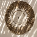 Dekoracja na ścianę z rafii i makramy Wall Deco White 60 - Bazar Bizar