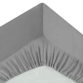 Prześcieradło bawełniane z gumką 160x200, Oeko-Tex, szare - Atmosphera