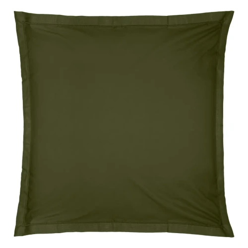 Bawełniana poszewka na poduszkę 63x63, Oeko-Tex, zieleń khaki - Atmosphera