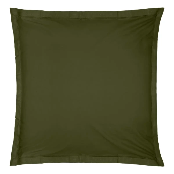 Bawełniana poszewka na poduszkę 63x63, Oeko-Tex, zieleń khaki - Atmosphera