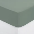Prześcieradło bawełniane z gumką 160x200, Oeko-Tex, zielone - Atmosphera