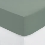 Prześcieradło bawełniane z gumką 160x200, Oeko-Tex, zielone - Atmosphera