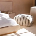 Pufa do siedzenia kwadratowa Oh My Gee Bohemian White - Bazar Bizar