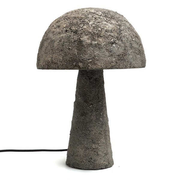 Boho table lamp Abaca Conical Black Natural - Bazar Bizar