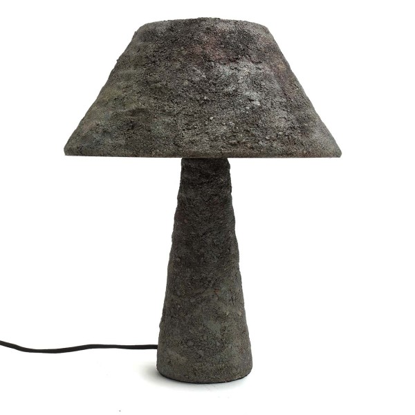 Boho table lamp Abaca Tube White Natural - Bazar Bizar