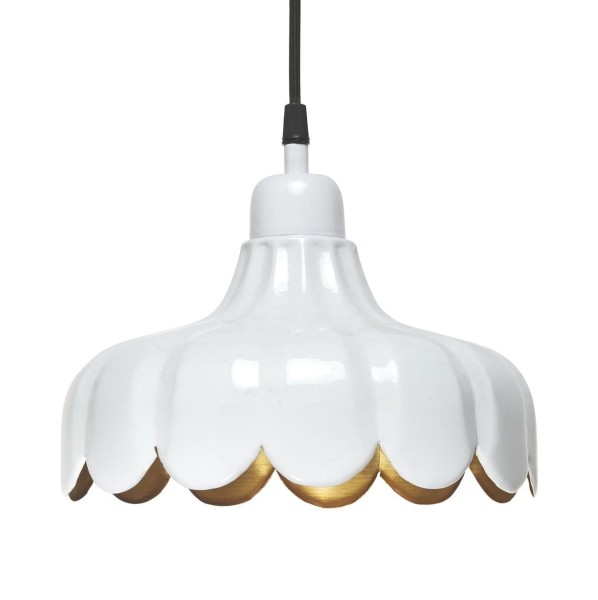 Lampa metalowa wisząca Wells Ø24, biała - PR Home