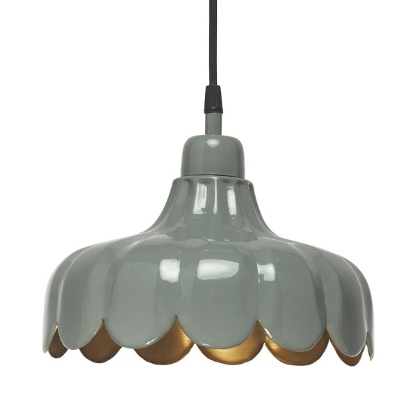 Lampa metalowa wisząca Wells Ø24, zielona - PR Home