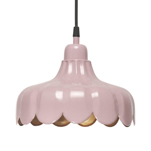 Lampa metalowa wisząca Wells Ø24, różowa - PR Home