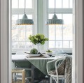 Lampa metalowa wisząca Wells Ø43, zielona - PR Home