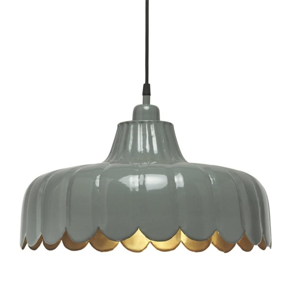 Lampa metalowa wisząca Wells Ø43, zielona - PR Home