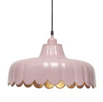 Lampa metalowa wisząca Wells Ø43, różowa - PR Home
