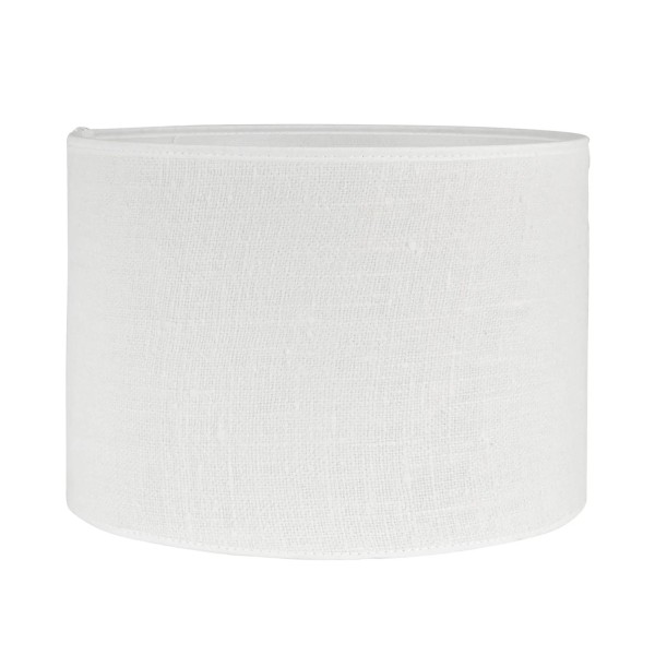 Abażur do lampy stojącej, lniany Sara Jute Ø35, biały - PR Home