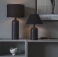 Abażur czarny do lampy stojącej Sara Classic Ø30, bawełniany - PR Home