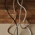 Kabel do lampy sufitowej skręcany tekstylny, z oprawką E27, 1.2m, czarny - PR Home