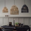 Lampa rattanowa Maja Ø45, czarna - PR Home