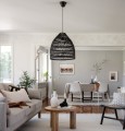 Lampa rattanowa Maja Ø45, czarna - PR Home
