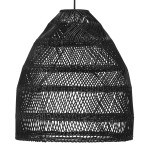 Lampa rattanowa Maja Ø45, czarna - PR Home
