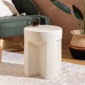 Stolik pomocniczy ceramiczny Kriz, kremowy - Atmosphera
