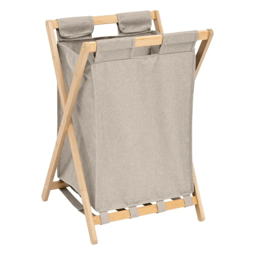 Składany kosz na pranie stojący Tidy Box 50L, szary - 5five