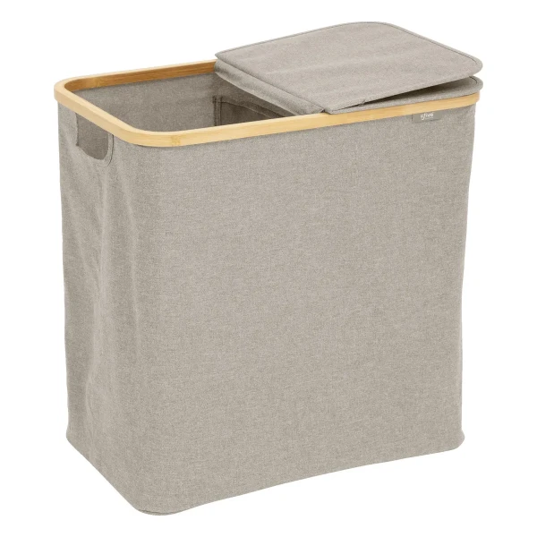 Składany kosz na pranie z przegrodami Tidy Box 80L, szary - 5five