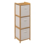 Regał łazienkowy z koszami, bambusowy Tidy Box 3 - 5five