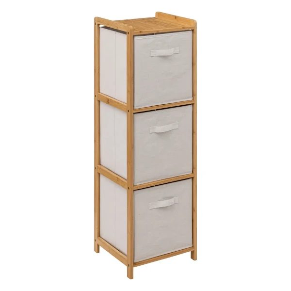 Regał łazienkowy z koszami, bambusowy Tidy Box 3 - 5five