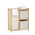 Regał łazienkowy z koszem na pranie i organizerami, bambusowy Tidy Box - 5five