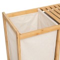 Regał łazienkowy z koszem na pranie i organizerami, bambusowy Tidy Box - 5five