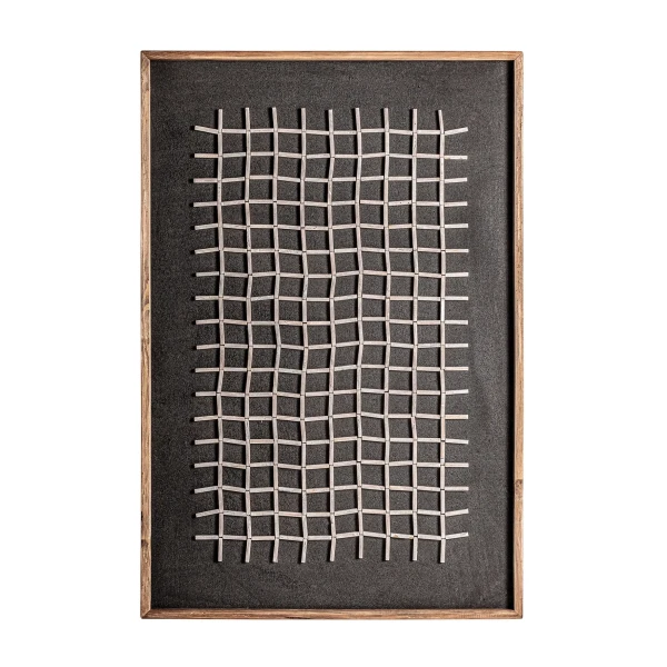 Minimalistyczny obraz z wypukłym wzorem z drewna Siegen Wall Art - Vical