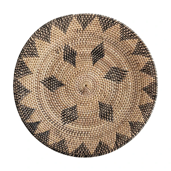 Dekoracyjny talerz ścienny z rattanu Boho Brown 50 - Vical