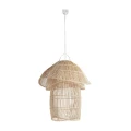 Duża lampa rattanowa z warstwowym kloszem - Vical