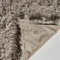 Futrzany pled z bawełny Canace 170x142, szary taupe - Vical