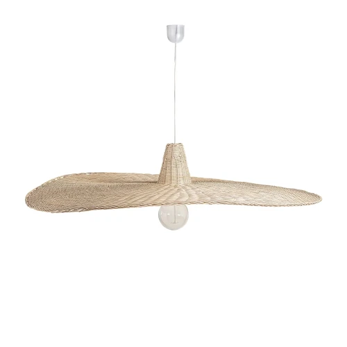 Płaska lampa wisząca rattanowa Uxmal 80 - Vical